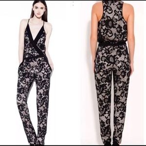Diane Von Furstenberg Shany Lace Jumpsuit. Size 0